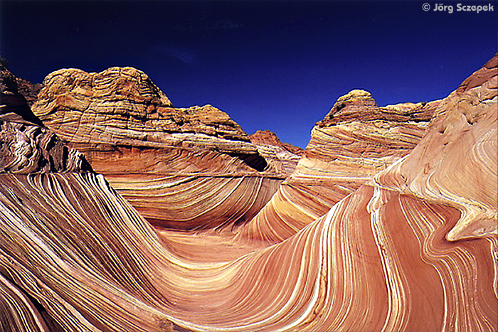 Die Formation The Wave nördlich von Page